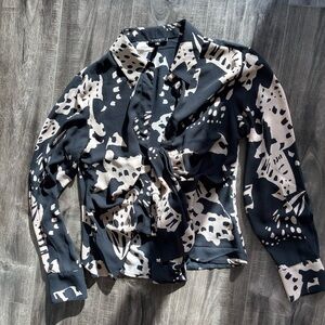 Dynamite Monochrome Patterned Blouse